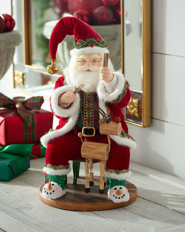 Holiday Magic Santa With Marionette Christmas Decor